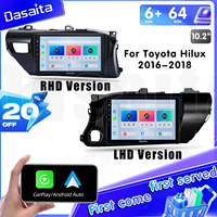 Pemutar Multimedia mobil, Kepala Unit Stereo mobil 10 inci Android Radio Qualcomm 8 + 256G layar Carplay untuk Tacoma 2015-202