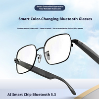 [Direct usine] Lunettes intelligentes GS11 rétro punk métal double pont à fixation magnétique avec verres photochromiques pour l'extérieur