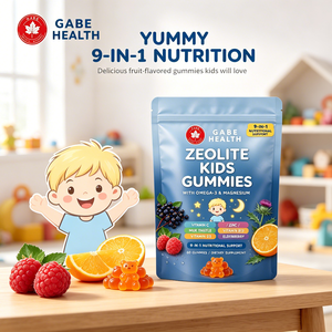 Complément alimentaire en zéolite pour enfants en gros, 9-en-1 Oméga-3, Mognesiuin, Vitamine C, D3, B12, Zinc, E1, Baies d'églantier, 60 Gummies pour le système immunitaire, OEM - Product Image 2