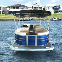 Bateau à ponton de luxe Kinocean de 25 pieds en aluminium, bateau de pêche à moteur hors-bord Bass Pro, bateau de passagers à vendre