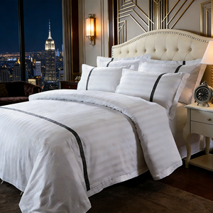 Fournisseur Vérifié 5 Étoiles – Lot <span class=keywords><strong>de</strong></span> 4 Draps <span class=keywords><strong>de</strong></span> Lit 100% Coton, <span class=keywords><strong>Housse</strong></span> <span class=keywords><strong>de</strong></span> <span class=keywords><strong>Couette</strong></span> et Drap Plat Complet en <span class=keywords><strong>Lin</strong></span> pour Hôtel – Ensemble <span class=keywords><strong>de</strong></span> Literie Économique - Product Image 4