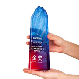 Acryl Award Custom Gegraveerd Acryl Trofee Hoge Kwaliteit Drie Maten Souvenir Cadeau Plastic Trofeeën Aangepast Kunstmatige