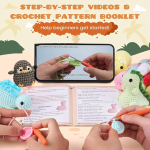 2025 nuevo estilo DIY aguja animales creaciones <span class=keywords><strong>Kit</strong></span> de ganchillo para principiantes Paquete de Material de bricolaje para adultos - Product Image 5