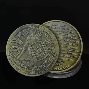 Moneda <span class=keywords><strong>de</strong></span> desafío Armadura <span class=keywords><strong>de</strong></span> <span class=keywords><strong>Dios</strong></span> <span class=keywords><strong>de</strong></span> 40 mm, moneda cristiana <span class=keywords><strong>de</strong></span> oración, moneda romana <span class=keywords><strong>de</strong></span> alto relieve con versículo bíblico, moneda <span class=keywords><strong>de</strong></span> bronce personalizada - Product Image 3
