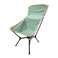 Chaise de camping légère à dossier haut, chaise pliable ergonomique pour une longue assise, anti-déchirure, pour le camping, la pêche et les activités de plein air