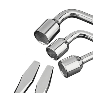 Clé à démontage de pneus en L, douille hexagonale, clé plate, clé à douille en acier au carbone chromé zinc, clé Luodao, pour un travail facilité - Product Image 3