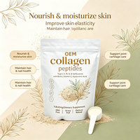Poudre de collagène multi-peptides pur pour la peau, les cheveux, les ongles et les articulations, anti-âge, sans arôme, complément alimentaire 907g, marque HUANJING, vente en gros