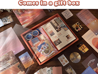 Simno - Juego de 155 Piezas de Papel para Scrapbooking, Material Vintage, Manualidades, Kit de Arte Decorativo