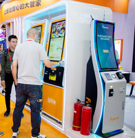FUNOVA Kiosque intelligent en libre-service de 32 pouces, distributeur de cartes de jeu d'arcade, recharge sans espèces de billets et de cartes de membre pour les centres de divertissement familial (FEC)