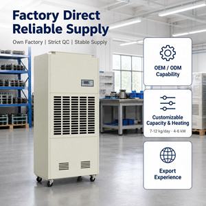 Déshumidificateur robuste 288L/jour avec chauffage, dégivrage automatique et affichage numérique pour usine de transformation alimentaire et entrepôt - Product Image 4