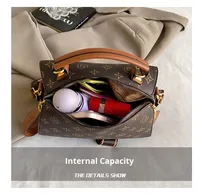Modische Schulter-Crossbody-Tasche Renommierter Designer Reißverschluss mit Geometrischen Mustern Große Kapazität PU-Leder Handtasche