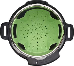 Panier vapeur en silicone idéal pour cuire à la vapeur les légumes, le poisson et plus encore, compatible lave-vaisselle, résistant à la chaleur (vert) - Product Image 3
