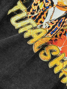 เสื้อยืดคัสตอม Y2k เสื้อยืดโอเวอร์ไซส์ สไตล์วินเทจ ลุคสตรีทแวร์ แขนสั้น สีดำ ผ้าฝ้าย เสื้อยืดผู้ชาย - Product Image 4