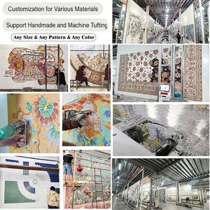 <span class=keywords><strong>Tappeto</strong></span> Tufted Artigianale in Lana della Nuova Zelanda, Forma Irregolare, Rosa, Personalizzabile, Stile Shaggy - Product Image 5