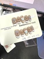 Vente en gros de faux ongles en acrylique courts carrés de formes variées, peints à la main, réutilisables, de haute qualité, à presser