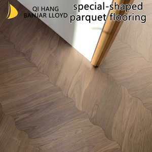 พื้นไม้โอ๊คแท้รูปทรงไม่สม่ำเสมอ พื้นไม้ลายหลายชั้นรูปทรงไม่สม่ำเสมอ - Product Image 5