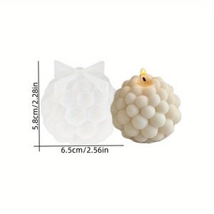 MUYULINS Geometric Cylinder Bubble Column Candle Making <b>Silicone</b> Mold Magic DIY Handmade Ball Epoxy Resin Fragrance - Product Image 4