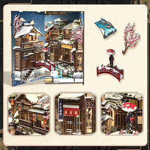 Maison miniature CuteBee Kyoto Snow Whispers 19,5x12x22cm, blocs de construction en bois DIY pour collectionner et offrir - Product Image 5