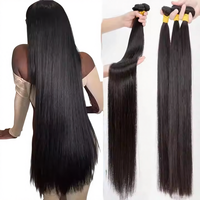 Extensiones de Cabello Sintético al por Mayor, 24 Pulgadas, 100g, Doble Trama, Estilo Yaki, Liso, Resistente al Calor, 25 Colores