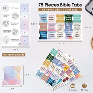 แท็บดัชนีพระคัมภีร์, แท็บพระคัมภีร์พันธสัญญาเดิมและพันธสัญญาใหม่, แท็บบทพระคัมภีร์เคลือบลามิเนตสำหรับผู้หญิงผู้ชายสำหรับการศึกษาหนังสือและการจดบันทึก, ลายหินอ่อน - Product Image 4