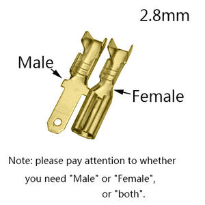 कनेक्टर आवास के साथ 2.8/4.8/6.3 मिमी इन्सुलेट पुरुष स्पैड टर्मिनलों सेट - Product Image 6