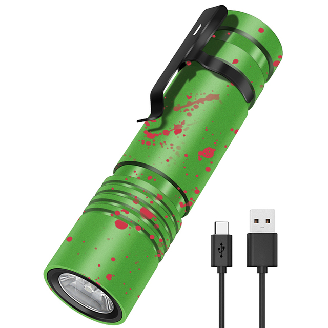 Boruit V8 High Power Rechargeable EDC Flashlight 18650 LED Torch with 5 Modes Lampe Torche Mini Pocket Tactical Flashlights