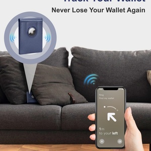 Cartera Delgada de Cuero Genuino Boshiho con Bolsillo Frontal para Hombre, con Ranura para AirTag y Bloqueo RFID - Product Image 5