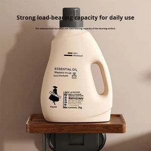 Estante de Baño y Estantes de Almacenamiento para Servicio de <span class=keywords><strong>Mesa</strong></span> con Caja para Toallas y Ventosa de Madera de <span class=keywords><strong>Nogal</strong></span> - Product Image 4