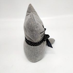 עיצוב הבית חמוד אפור בד חתול עיצוב דלת להפסיק ממולא חול תיק בעלי החיים דלת פקק - Product Image 3