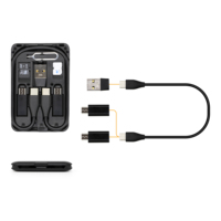 Grosir kotak penyimpanan adaptor kabel Data pengisian cepat 3A Kit pengisian USB multifungsi 6-in-1 untuk earphone komputer dan kamera