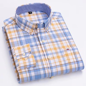 Chemises de Coton à Carreaux pour Hommes en Gros, 62 Couleurs, Tailles 38-47, Chemises Habillées Rayées, Col Rabattu, Coupe Droite, <span class=keywords><strong>Chemise</strong></span> Formelle - Product Image 1