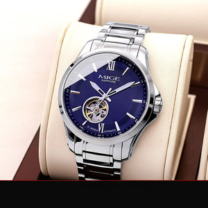 Reloj Mecánico Analógico para Hombre Mige Luxury Gold, Acero Inoxidable 316L, Cristal de Zafiro, Elegante Diseño Calado, Automático - Product Image 3