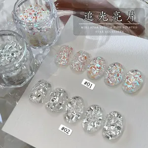 1/2 boîtes de paillettes 3D éblouissantes pour ongles, formes mélangées, flocons argentés scintillants pour décorations de festival, fête, corps, visage et manucure - Product Image 3