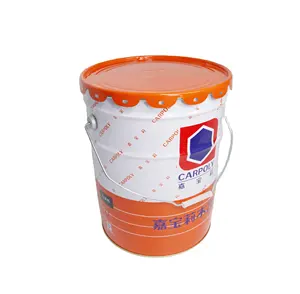 20lt metal tin bucket 20 litre steel pails with flower lid for industrial paint usage