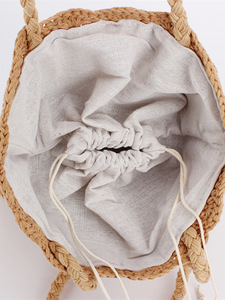 Nuevo Bolso de Hombro Tejido a Mano Estilo Mori, Mediano, de Cuerda de Algodón, Versátil, para Playa, Vacaciones, Viajes y Ocio, Tanjing - Product Image 3