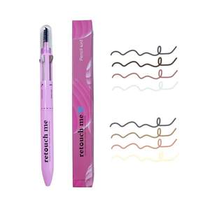 Lápiz de Maquillaje 4 en 1 para Contorno de Cejas con Pincel, 4 Recargas, 4 Colores, Delineador de Cejas, Delineador de Ojos, Delineador de Labios, Iluminador - Product Image 5