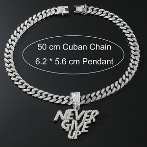Collar con Colgante de Letra de Aleación Estilo Hiphop, Chapado en Oro y Plata, para Hombre, Joyería de Moda, Venta al Por Mayor, Gran Venta 2026 - Product Image 4