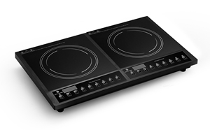 Cuisinière à induction infrarouge double zone avec contrôle de température, 2000W et brûleur combiné, cuisson simultanée à double zone infrarouge et - Product Image 3