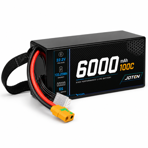 Batterie LiPo pour drone 6000mAh 6S 22.2V 100C 133.20Wh avec connecteur XT90 pour UAV FPV RC, directement de l'usine, OEM ODM, logo personnalisé, emballage - Product Image 1