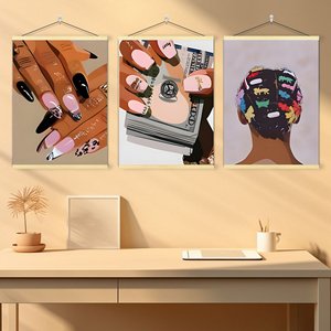 Núcleo de Póster para decoración de uñas y peinado, pintura para sala de estar y vestíbulo con marco interior de madera de pino. Servicio OEM/ODM - Product Image 3