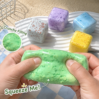 Jouet sensoriel anti-stress en forme de cube de sucre moelleux et croustillant à remontée lente pour enfants et adultes, idéal pour le bureau, la maison ou comme cadeau