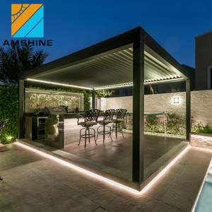 Pergola motorisée en aluminium DIY, imperméable et résistante à la pluie, pour atrium, patio, gazebo ou balcon - Product Image 1