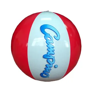 कस्टम गर्मियों में मज़ा समुद्र तट गेंद लोगो मुद्रण के साथ अस्थायी स्पष्ट पीवीसी कस्टम समुद्र तट गेंद