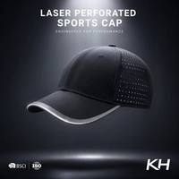 Casquette de sport perforée au laser, homologuée BSCI, avec bandes réfléchissantes pour les marques IP mondiales