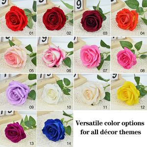 <span class=keywords><strong>Livraison</strong></span> rapide, rose artificielle en soie <span class=keywords><strong>à</strong></span> tige unique <span class=keywords><strong>de</strong></span> 51 cm, toucher réaliste, rose rose, textures réalistes avec des feuilles pour la décoration - Product Image 6