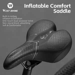 WEST BIKING <span class=keywords><strong>Gonflable</strong></span> Confortable <span class=keywords><strong>Selle</strong></span> De <span class=keywords><strong>Vélo</strong></span> De Montagne Coussin De <span class=keywords><strong>Vélo</strong></span> De Route Élargir L'absorption Des Chocs <span class=keywords><strong>Selle</strong></span> D'équitation De <span class=keywords><strong>Vélo</strong></span> - Product Image 6