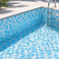 Mosaïque de piscine 25x25mm de l'usine de Foshan, carreaux de céramique brillants et émaillés de 1x1 pouce, résistants au chlore et antidérapants