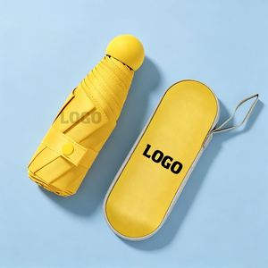 Parapluie de poche pliable ultra-léger 5 plis moderne avec logo personnalisé anti-UV pour publicité – Cadeau promotionnel - Product Image 1