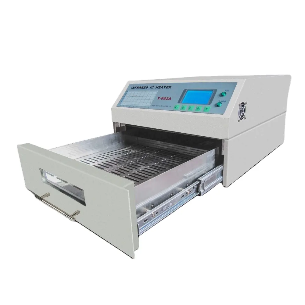 Hot sell economical puhui T962A small infrared reflow oven LED soldering machine for PCB infrared IC heater T-962a