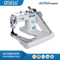 QS-928 trois aiguilles alimentent la machine à coudre à point de chaînette de bras sans extracteur